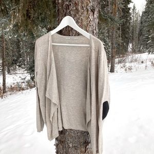 Part Two sweater/ wrap with button closure